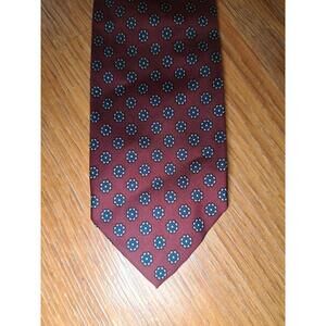 VINTAGE Robert Talbott Silk Tie Burgundy Floral Handmade